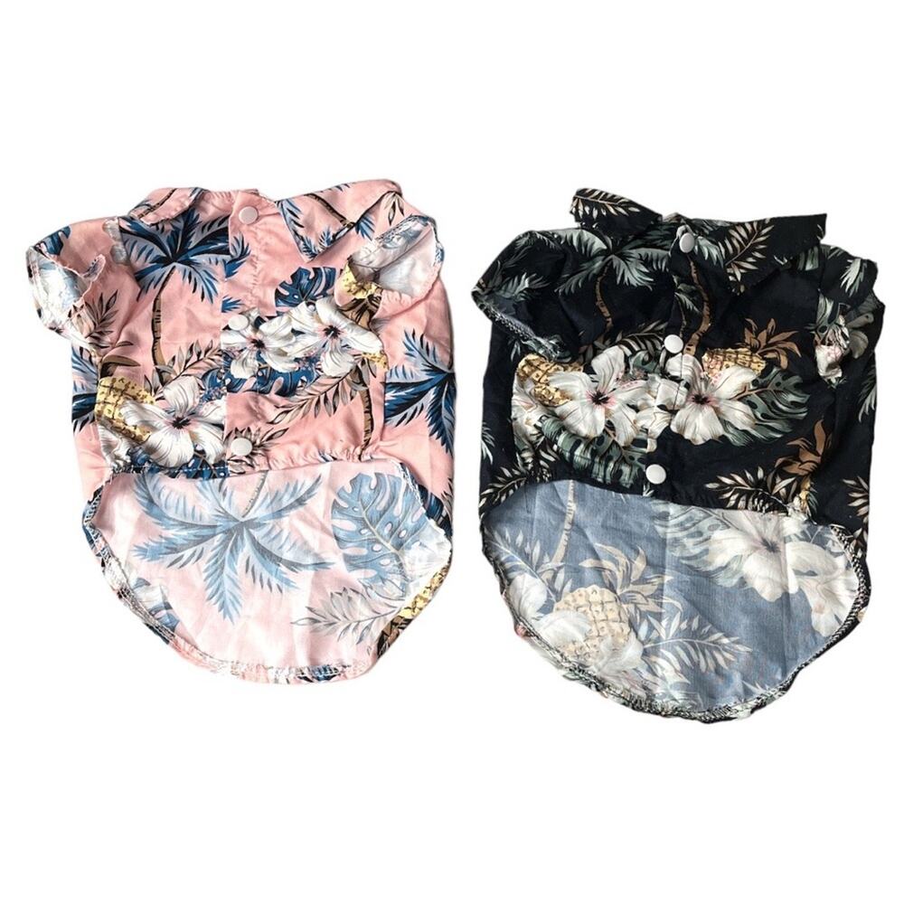 2 Hawaiian Dog Shirts Multi Color Size XXL